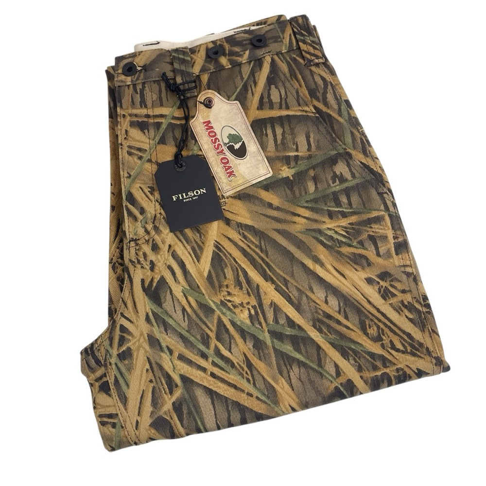FILSON Rugged Twill Utility Pants Mens 30x34 Mossy Oak Shadowgrass Camo Waxed